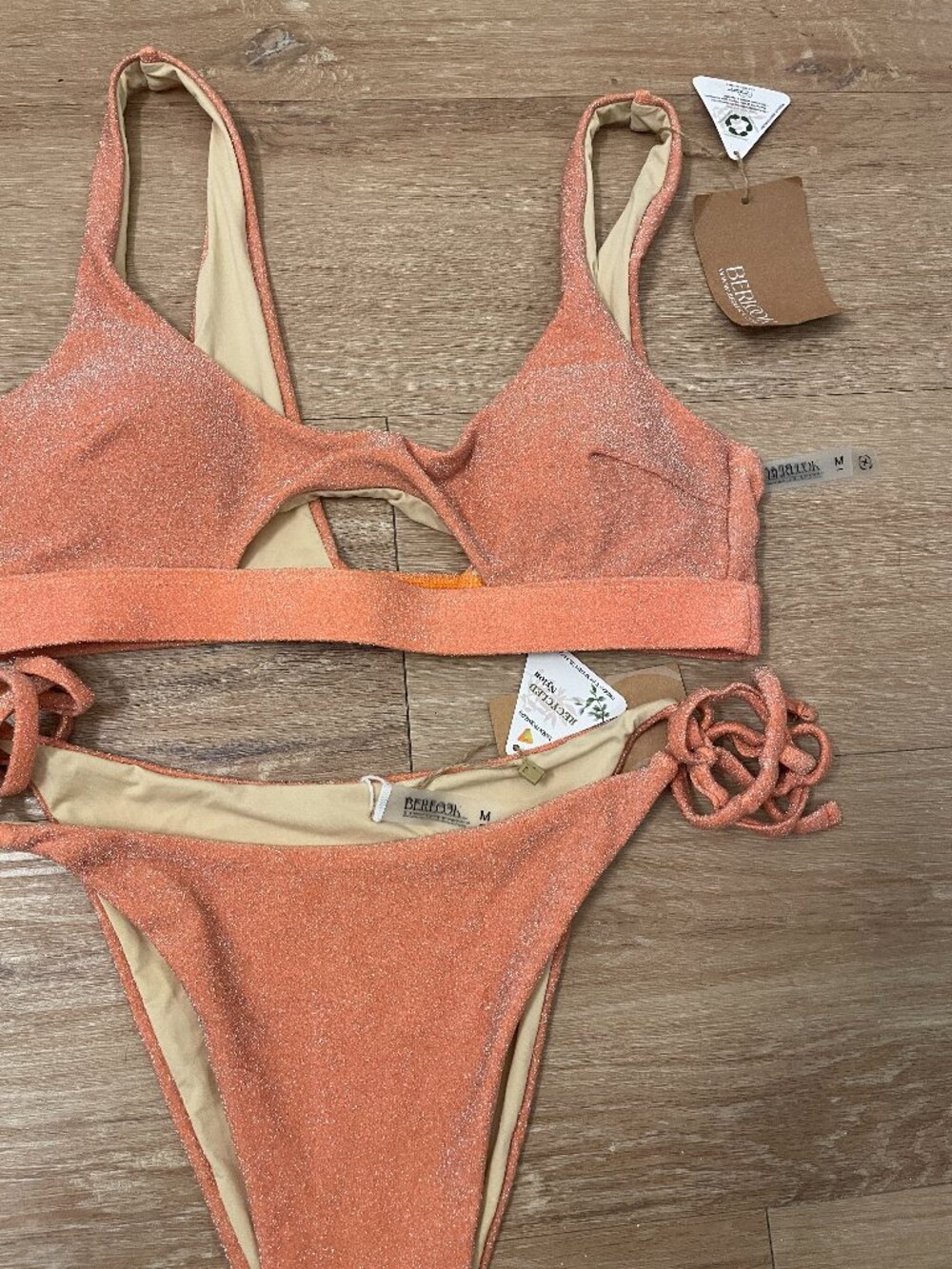 Berlook Rose Gold Shimmer Bikini Set